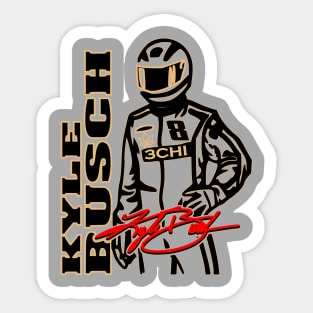 #8 Rowdy Busch Fan Driver Sticker